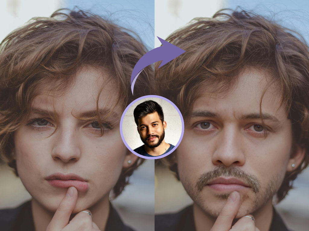 AI Gender Face Swap Technology Demo